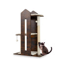 120 Cm Tall Wooden Cat Tree With Removable Washable Plush Cushions