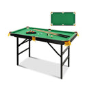 122 Cm Folding Billiard Table Set With Accessories Green