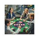 Foldable Poker Table For 8 Players With Padded Rails
