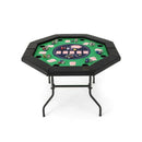 Foldable Poker Table For 8 Players With Padded Rails
