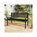 Bench Garden Bench With Crisscross Backrest