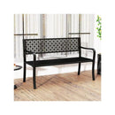 Bench Garden Bench With Crisscross Backrest