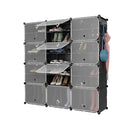 12 Cube Shoe Storage Cabinet With Removable Shelf For Hallway