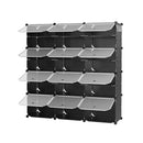 12 Cube Shoe Storage Cabinet With Removable Shelf For Hallway
