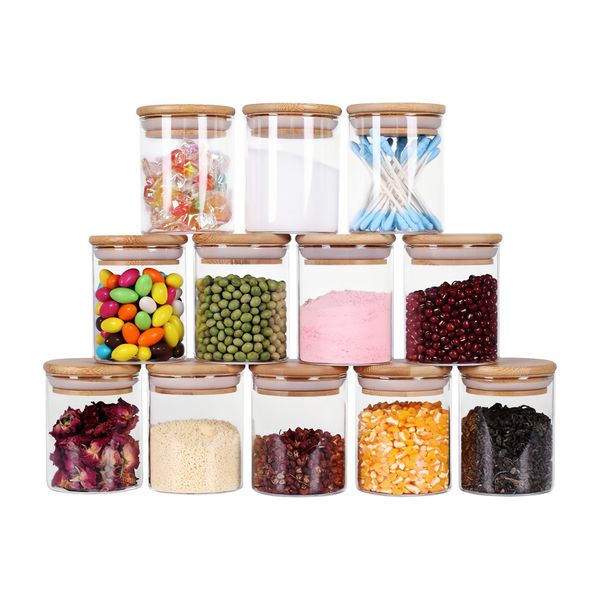 12Pcs 300Ml Airtight Glass Preserving Jar Food