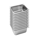 12 Pcs Gastronorm Pan Full Size 15Cm Deep Stainless Steel Tray