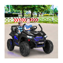 12V Kids Ride On Car With Light Music Electric Remote Control Black