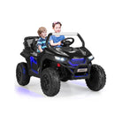 12V Kids Ride On Car With Light Music Electric Remote Control Black