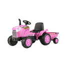 12V Kids Ride On Tractor With Trailer And Remote Control Pink