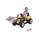 12v Kids Ride On Excavator With Adjustable Arm And Bucket Yellow