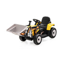 12v Kids Ride On Excavator With Adjustable Arm And Bucket Yellow