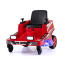 12V Ride On Lawn Mower With Dual Control Sticks Ang Led Lights Red