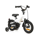 White Kids Bike Adjustable With Removable Training Wheels