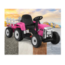12v Ride On Tractor With Trailer And Remote Control For Kids Pink