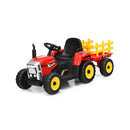 12v Ride On Tractor With Trailer And Remote Control For Kids Red