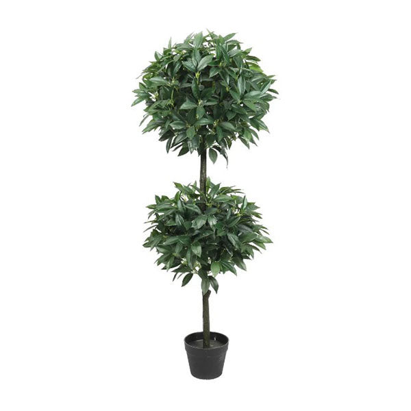 130Cm Artificial Two Ball Bayleaf Ficus Topiary Tree