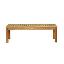 132 Cm Outdoor Acacia Wood Dining Bench Chair With Slatted Seat