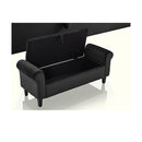 132Cm Storage Ottoman Arm Velvet