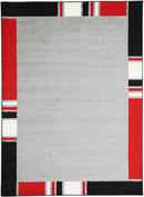 Saffron Nest Grey Red Rug