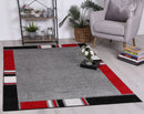 Saffron Nest Grey Red Rug