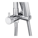 13 Inch Chrome Twin Rain Shower Head With Shower Mixer Rail 4 Mode