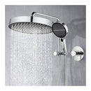 13 Inch Chrome Twin Rain Shower Head With Shower Mixer Rail 4 Mode