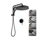 13 Inch Twin Rain Shower Head With Shower Mixer Rail Black