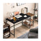 140cm Computer Desk With 2 Tier Storage Shelves And Steel Frame Black