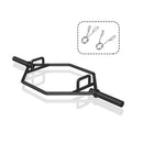 142Cm Olympic Hex Barbell Bar Trap Weight Lifting For Gym Home Black