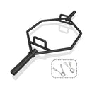 142Cm Olympic Hex Barbell Bar Trap Weight Lifting For Gym Home Black