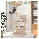 146Cm Cattail Cat Tower With Sisal Scratching Posts Perch Beige