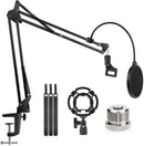 Microphone Radio Broadcasting Stand With 3 8t O 5 8 Screw Adapter