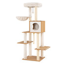 148 Cm Tall Modern Cat Tree With Sisal Scratching Posts Natural