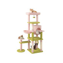 Multi Level Aesthetic Floral Kitten Tower And Sisal Scratching Posts