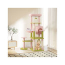 Multi Level Aesthetic Floral Kitten Tower And Sisal Scratching Posts