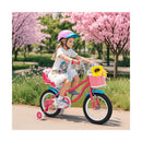 14 Inch Kids Bicycle With Training Wheels And Front Handbrake Pink