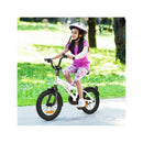 White Kids Bike Adjustable With Removable Training Wheels