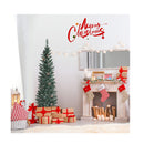 150Cm Artificial Slim Pencil Christmas Tree With Pine Cones