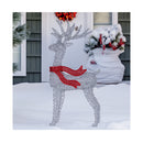 150Cm Christmas Reindeer Display Led Lights Red Bow