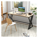 150Cm Computer Desk With Heavy Duty Metal Frame And Crossbar Grey
