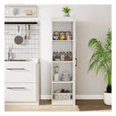 150 Cm Narrow Pantry Organizer 4 Tier Storage Cabinet White