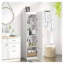 150 Cm Narrow Pantry Organizer 4 Tier Storage Cabinet White