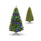 150Cm Pre Lit Artificial Christmas Tree With Multicolored Led Lights
