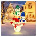 150Cm Stacked Snowman Lighted Christmas Decoration