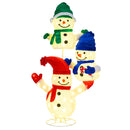 150Cm Stacked Snowman Lighted Christmas Decoration