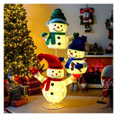 150Cm Stacked Snowman Lighted Christmas Decoration