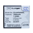 Cameron Sino Cs Avs450Sl 1900Mah Battery For Archos Mobile