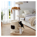 151 Cm Modern Cat Tree Multi Level Cat Tower With Top Perch White