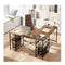 151cm Convertible L Shaped Computer Desk With 4 Storage Shelves Brown