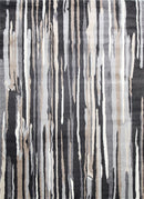 Sunset Elm Black Beige Abstract Rug